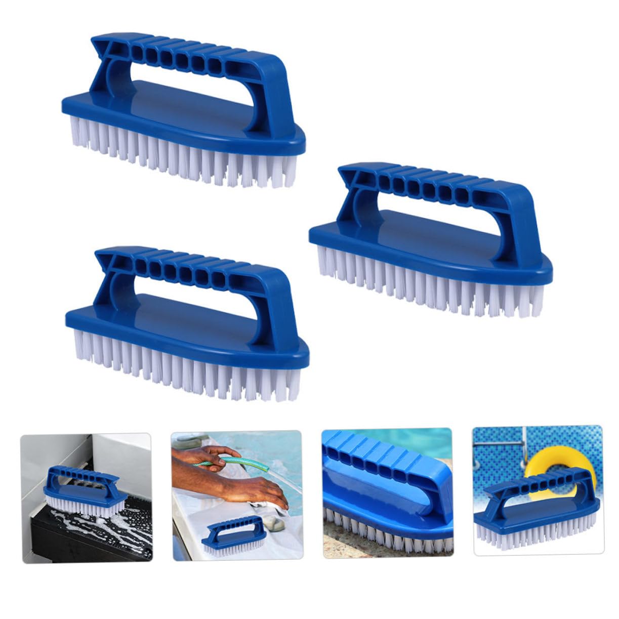 TOYANDONA 2 Series Cepillo De Limpieza Manual para Piscina De Herramienta Duradera para Fregaderos Y Cocinas Cepillo Resistente para Paredes Y Pisos para Eliminar Suciedad Y 3 Piezas*2