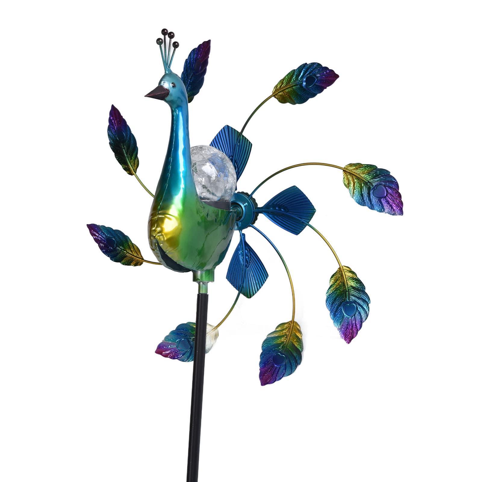 Molino de Viento de Hierro Forjado, hilanderos de Viento para jardín, Molino de Viento para decoración de césped al Aire Libre