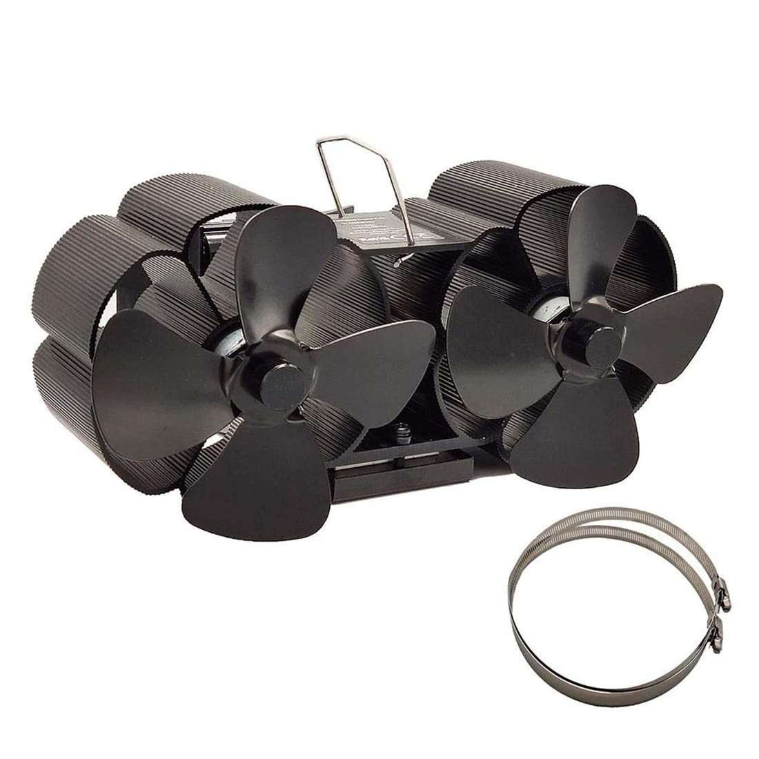 Amazon.co.jp: Mini Twin Blade Stove Fan - 8 Blade Silent Wood Burner Fan -  Small Quiet Fire Fan for Fireplace Wood/Multi Fuel Burner - Especially for  Large Rooms : DIY, Tools u0026 Garden