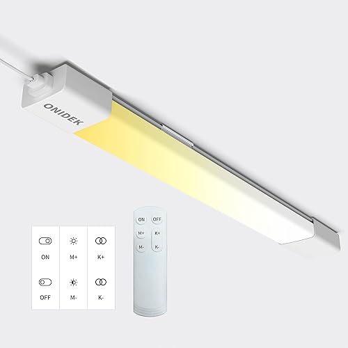 Miniatura 13 de Luces para debajo del gabinete con enchufe. 3000K-6500K atenuación y color. con panel de control inalámbrico y control remoto. 15 W 1500 lm para