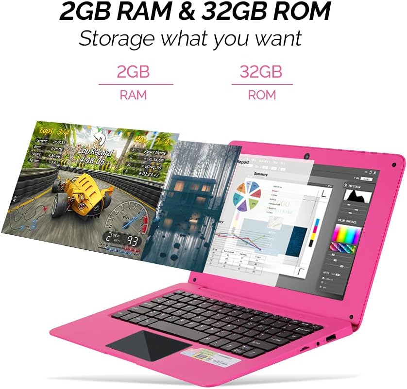 G-Anica Computer portatile da 10,1 pollici Windows 10 Netbook Quad Core Laptop con WiFi, HDMI, Netflix, Youtube e tastiera francese AZERTY (rosa) G-Anica Computer portatile da 10,1 pollici Windows 10 Netbook Quad Core Laptop con WiFi, HDMI, Netflix, Youtube e tastiera francese AZERTY (rosa)