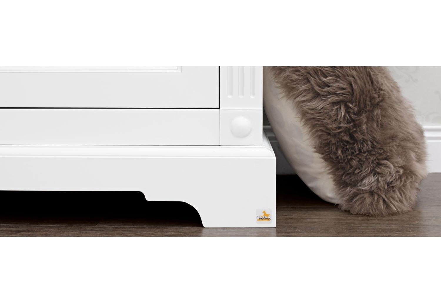 Pinolino Emilia Ensemble 2 pièces pour chambre d'enfant avec lit d'enfant et commode à langer extra-large en MDF Blanc mat