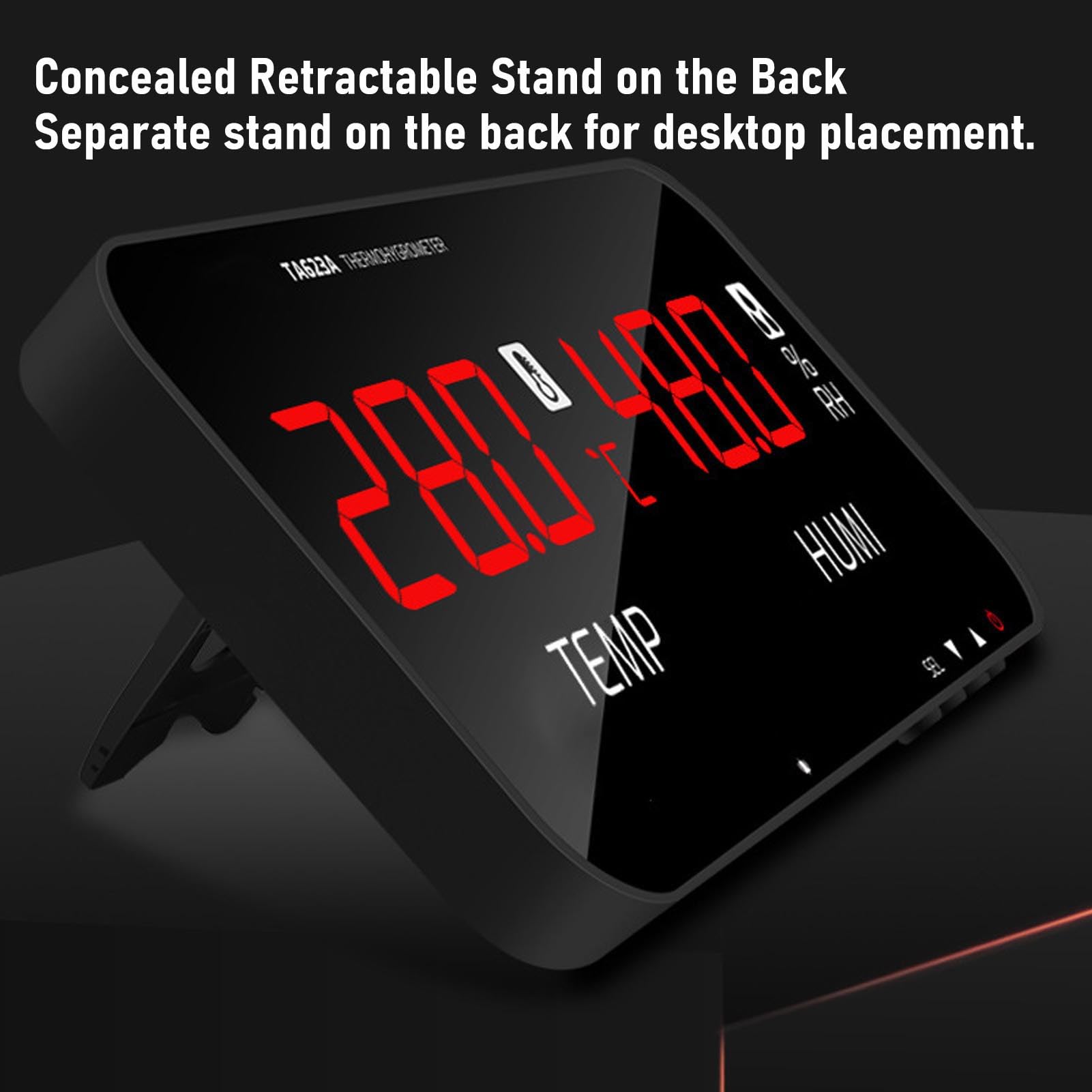 Pyhodi Hygrometer -Thermometer, 13 -Zoll -LED -Display Außerhalb des Gewächshaus -Thermometers mit Alarmen und Indikatoren, 5m Sondentemperatur und Feuchtigkeitsmonitor mit