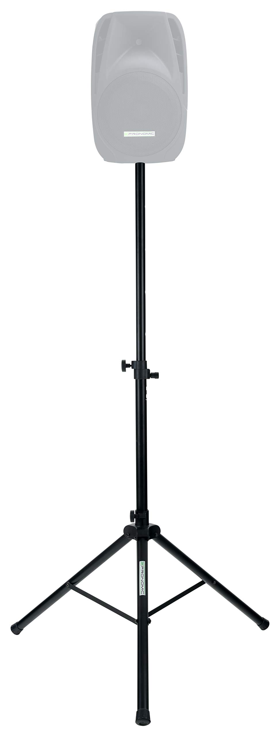 Pronomic SPS-2A Supporti per Casse in Alluminio con Spina di Bloccaggio Set | Struttura stabile a treppiede extra larga, Rinforzi aggiuntivi, Gambe lunghe 68 cm per una base stabile, Peso: 3, 5 cm