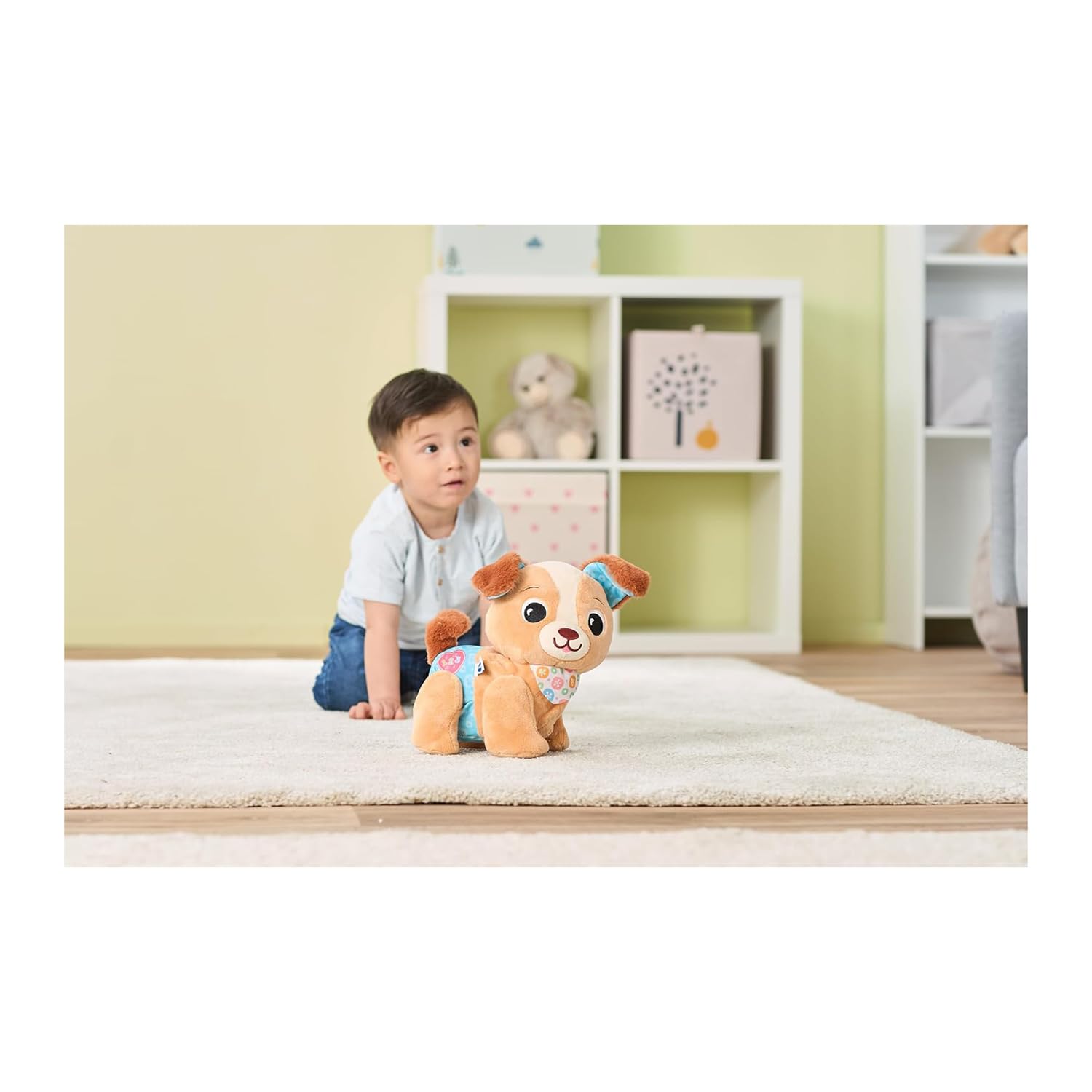 VTech Milo Scodinzolo e Cammino, Peluche Interattivo con 3 Canzoni e 15 Melodie, Coda che si Muove, Sviluppo Sensoriale, Spegnimento Automatico, Lingua Italiana, Batterie Incluse, 9-36 Mesi