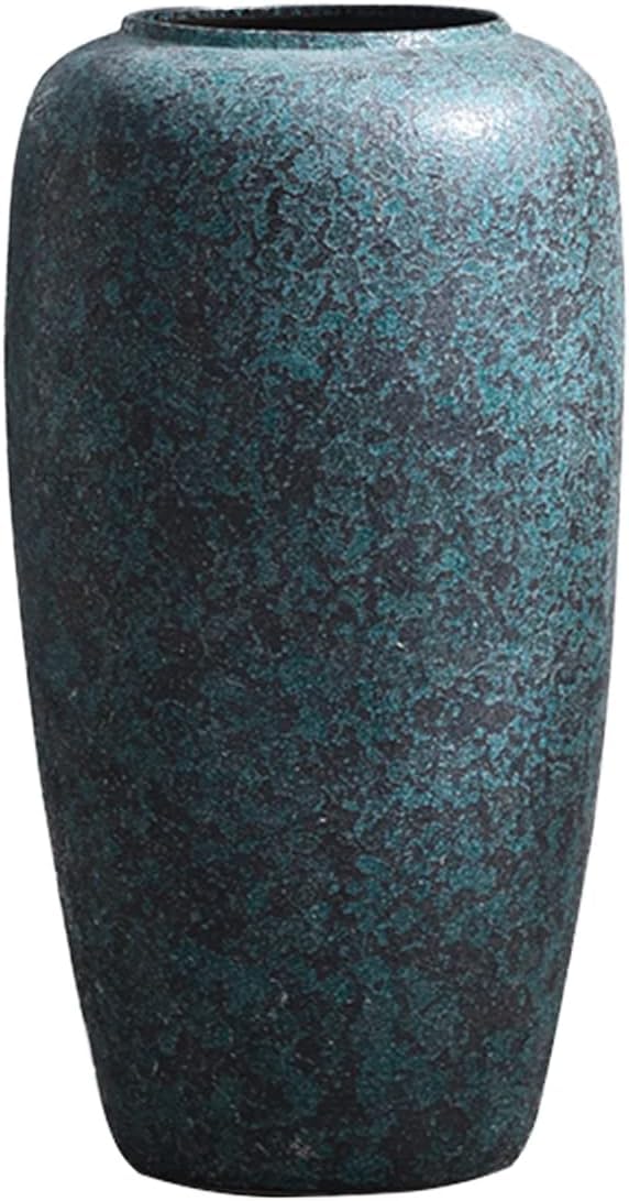 asdchZen Vase Large Porcelain Vase, Floor Ceramic Vase,51/63/80Cm Tall Vases, Farmhouse Decorative Vase For Living Room,Grey Wolf-27 * 27 * 51cm