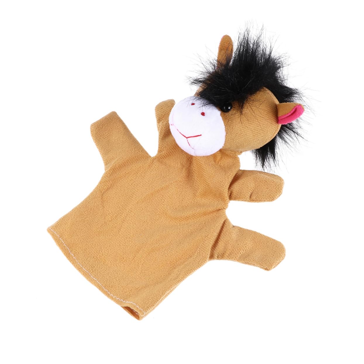 Abaodam Main Animal en Peluche Marron, Jouet à Cinq Doigts Confortable en Courte Peluche et Coton PP, Accessoire pour Raconter en Famille