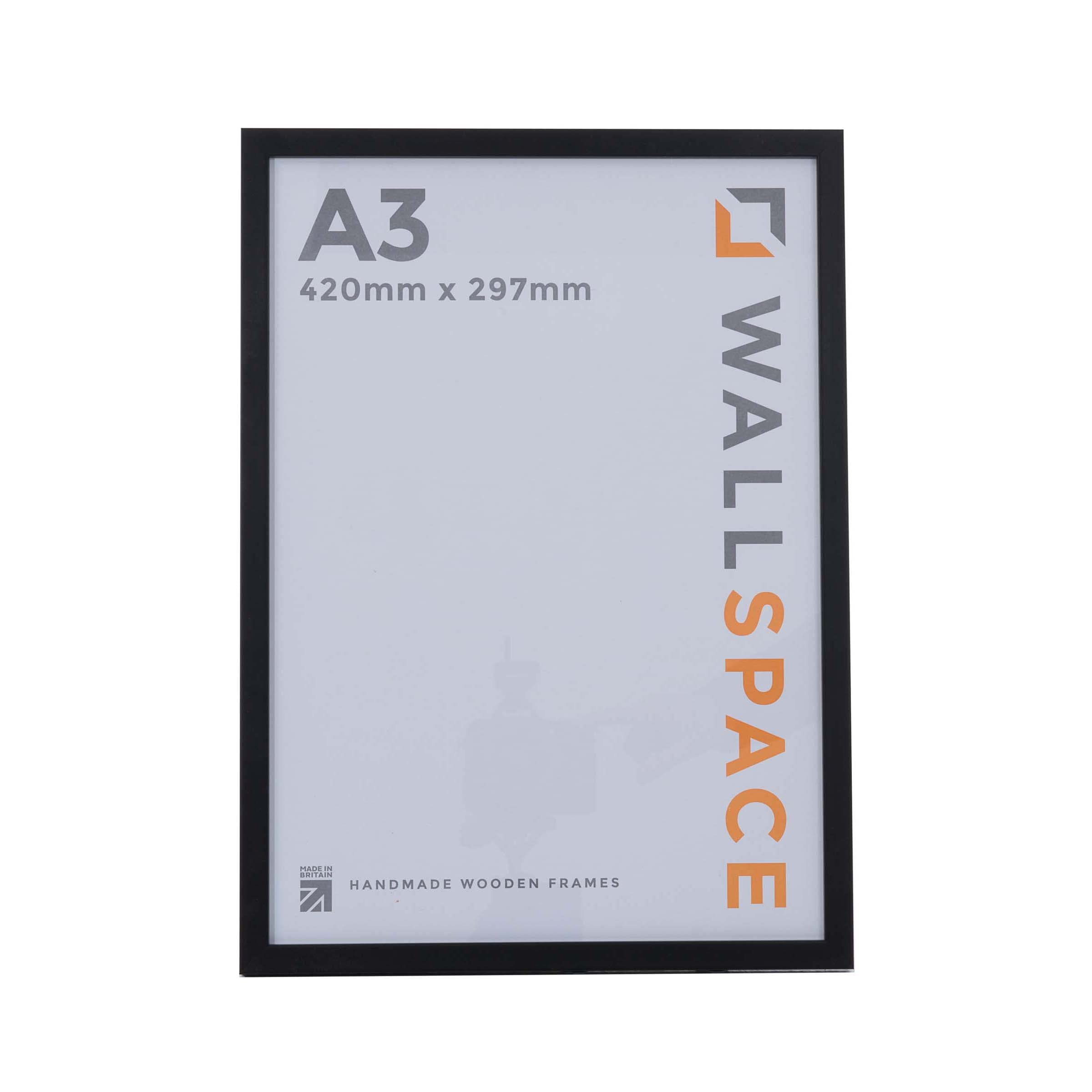 Buy Wall Space A3 Picture Frame Thin Black A3 Frame with REAL GLASS