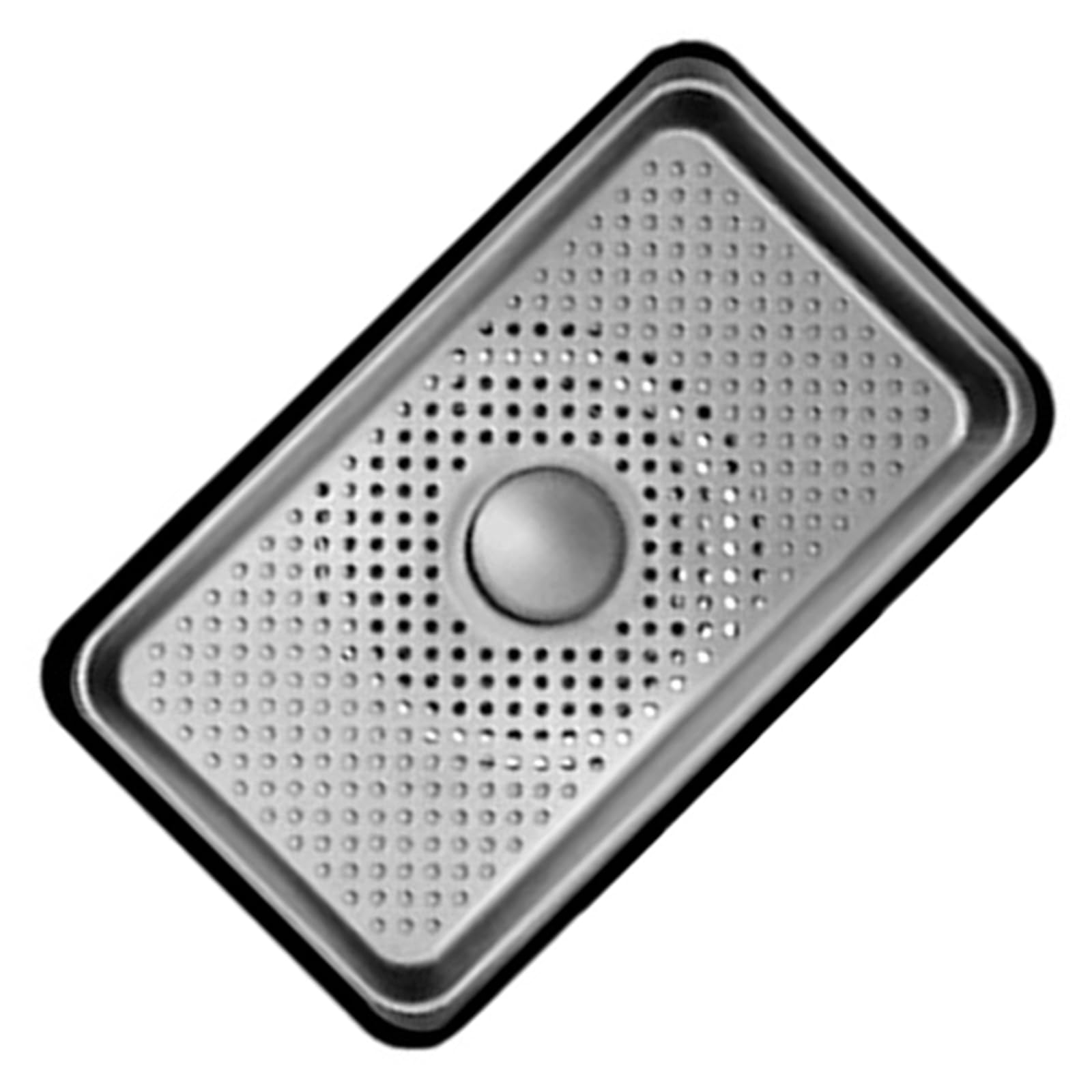 alloneslife Stainless Steel Sink Strainer with Quickly Drain Rectangles Fine Meshes Colander for Food Waste Kitchen Sink Basket