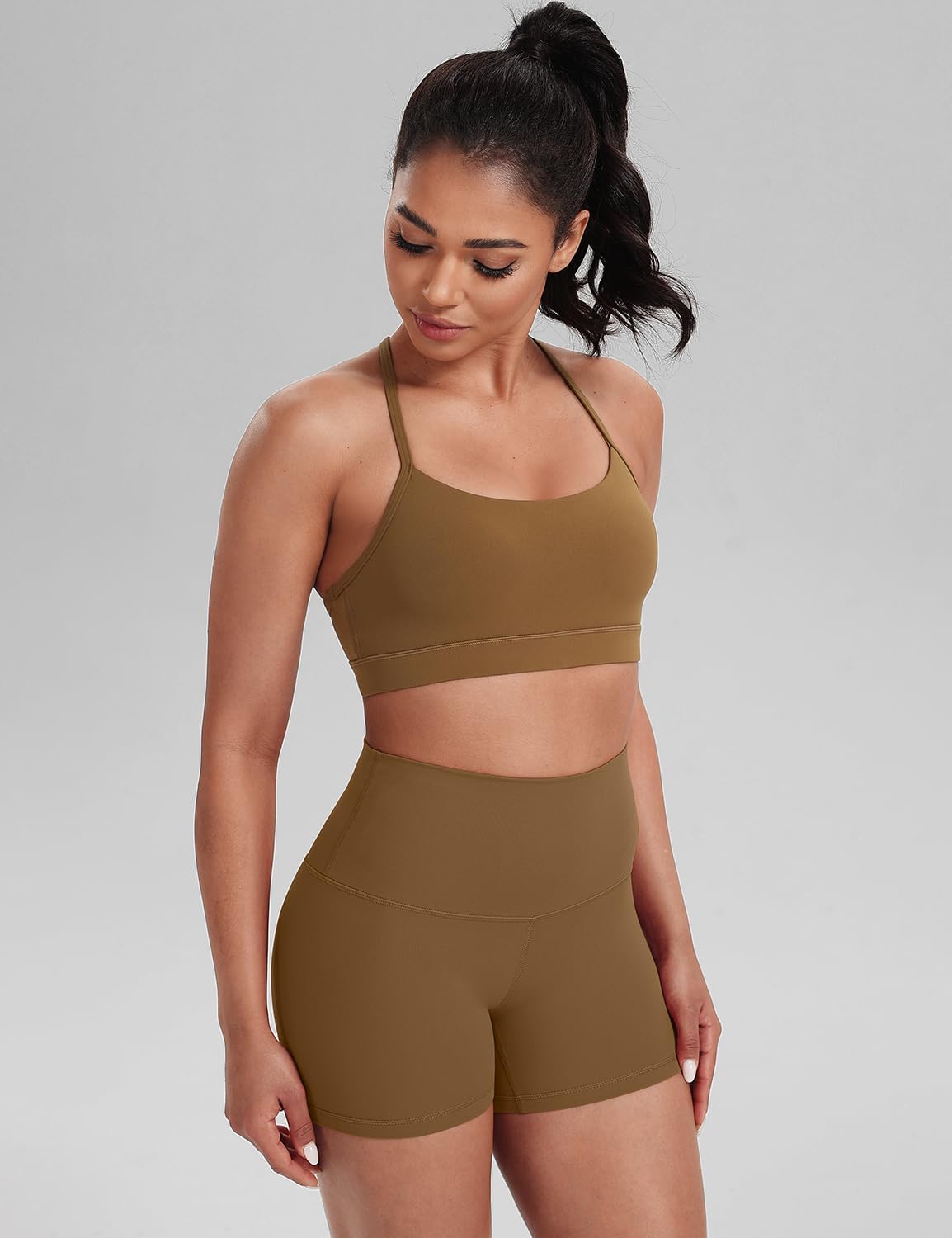 HeyNuts to Freest Womens Y Back Sports Bra, Spaghetti Strap Racerback Low Impact Workout Yoga Tops Padded A-C Cups *Updated - Image 2