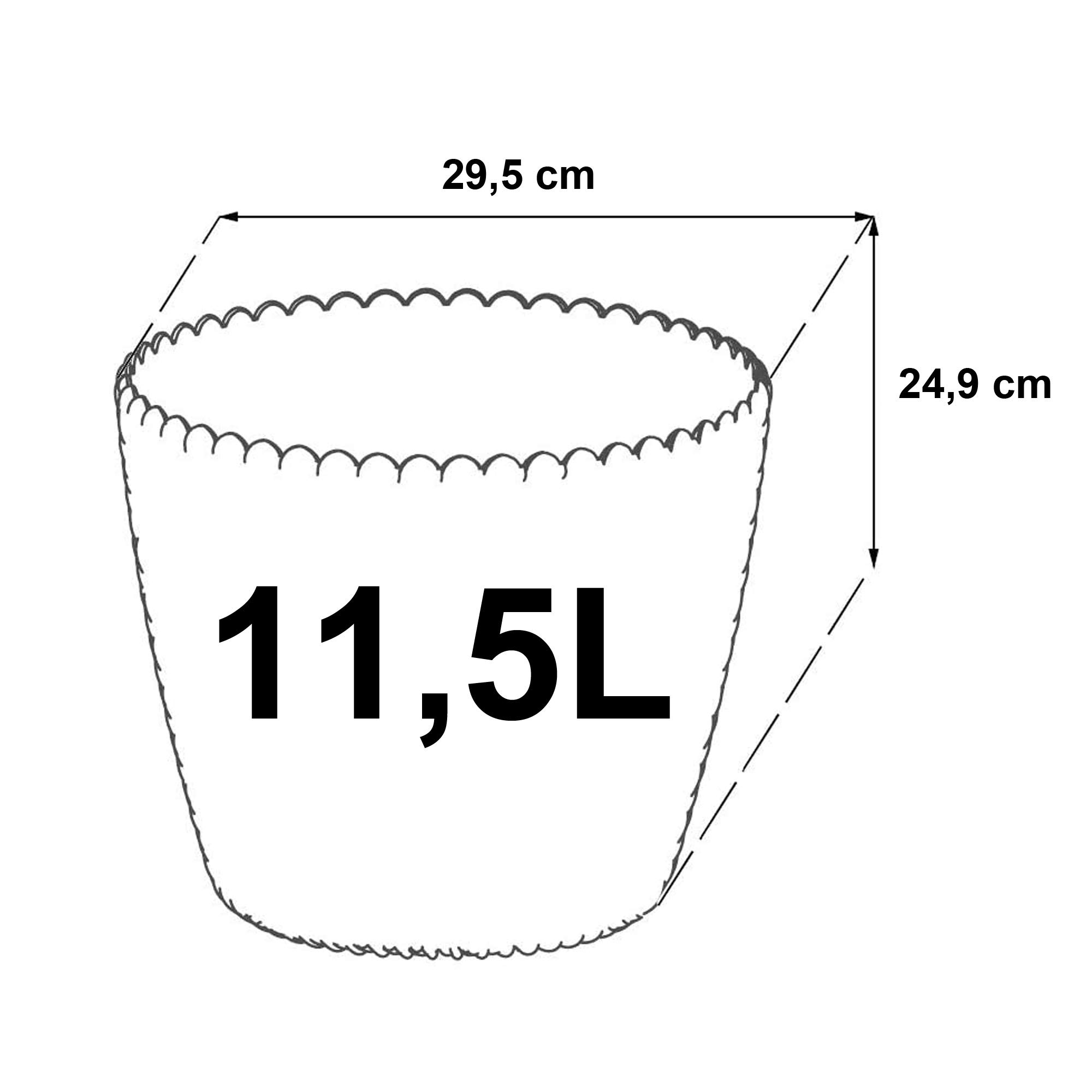 Vaso Rotondo Prosperplast Splofy 11,5L – Colore Mocca, Plastica Effetto Tessuto, 29,5x24,9 Cm, Per Piante Da Interno - 2