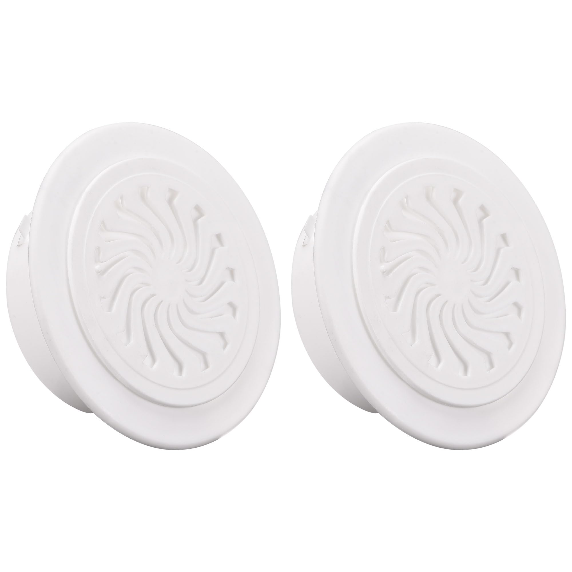 Couvercle d'aération rond uxcell en plastique ABS blanc pour trou de 8 cm lot de 2