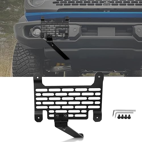 Miniatura 9 de Klutchtech Bronco 2021 2022 2023 - Soporte de matrícula frontal para parachoques de plástico estándar compatible con accesorios Ford Bronco de 6