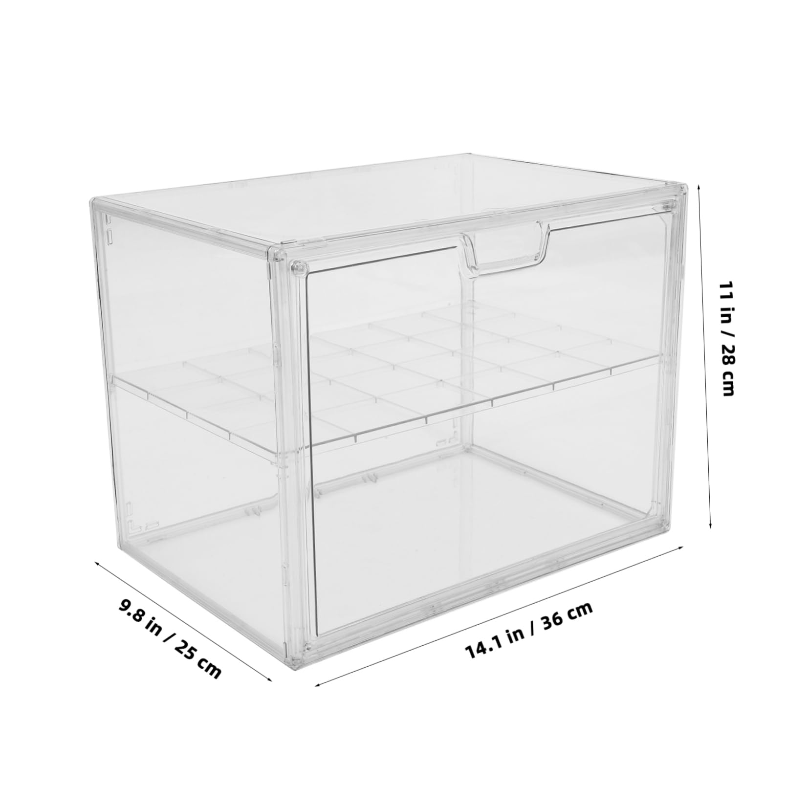Cabilock Caja de Pan Transparente Contenedor Doble para Alimentos de Cocina Organizadores de Almacenamiento para Encimera Mesa o Mostrador