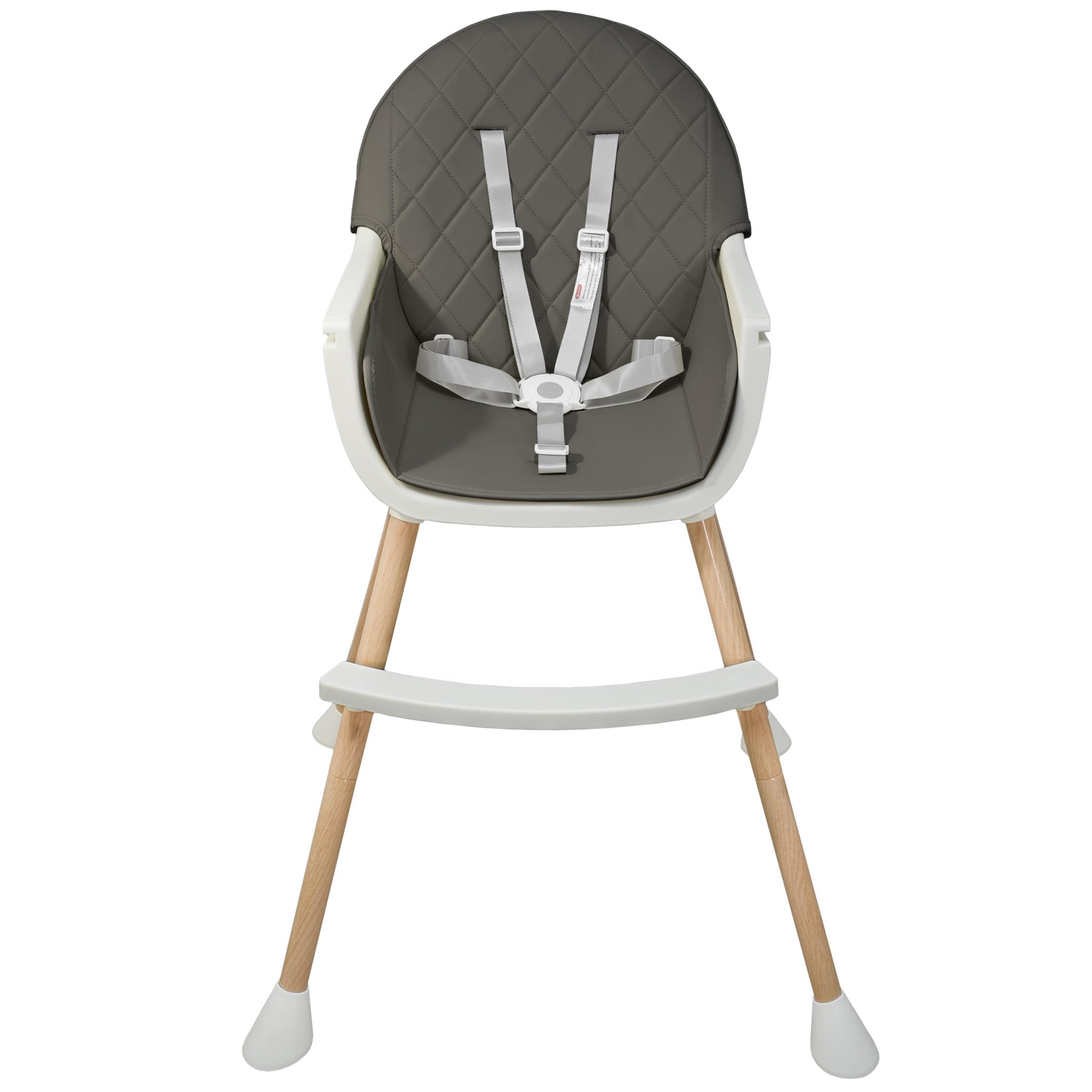 ALMAR Baby Trona para bebe gris convertible en silla 2 en 1 con asiento acolchado y bandeja trona para comer evolutiva de 6 a 36 meses