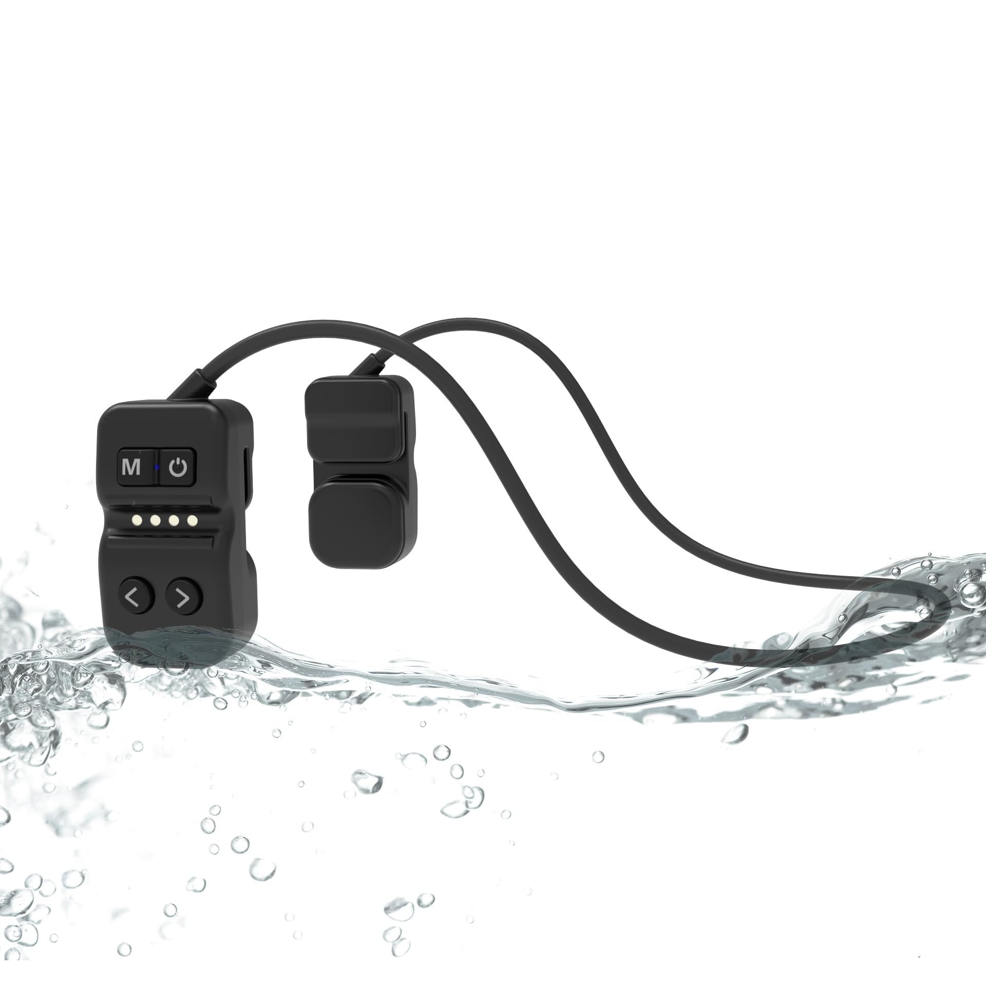 SWMIUSK Swimming MP3 Player Waterproof, Underwater Headphone with 8GB Internal Storage IPx8 Waterproof Designed for Swimming, Surfing and STA training (Black)