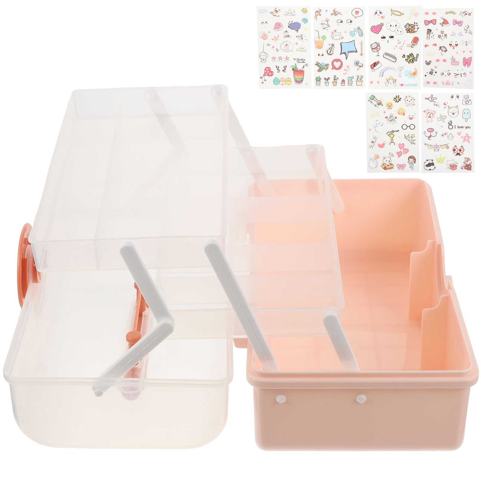 Caja de almacenamiento rosa de alta resistencia en PP con acabados multilayer
