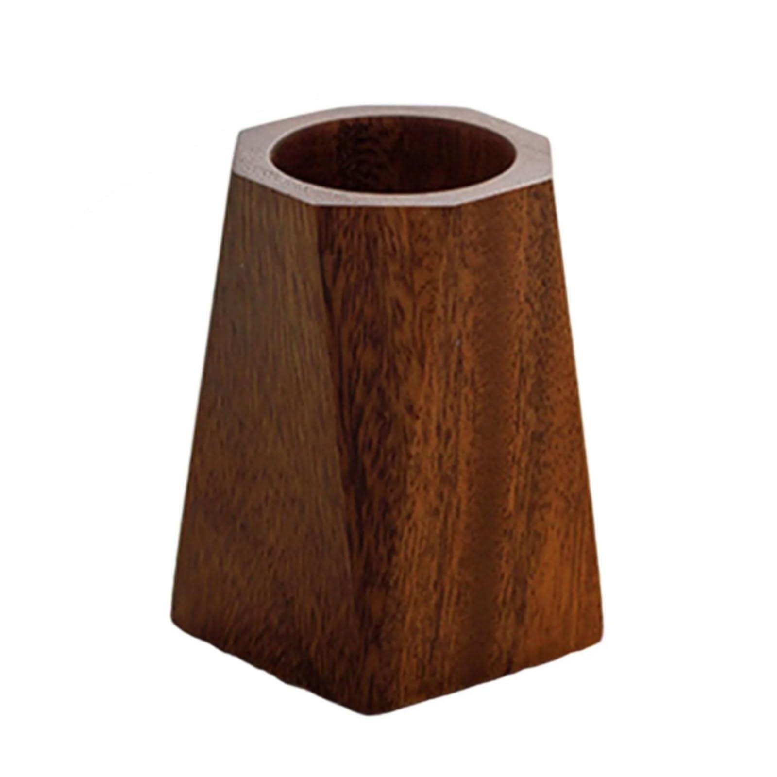 LPACXBYD Bamboo Pen Holder Vintage Walnut Pen Holder Smooth Surface Octagonal Desktop Box Polishing Design Storage Office