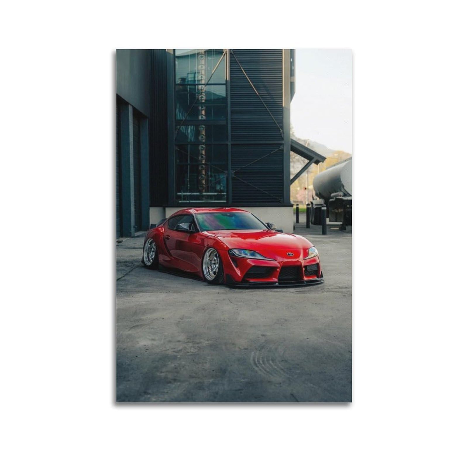 XKUGA JDM Performance Racing Poster GR Supra A90 Supercars Modern Decorative Canvas Prints - Ideal Wall Art for Family, Man Cave, Game Room, Boys & Girls Bedroom 16x24inch(40x60cm)