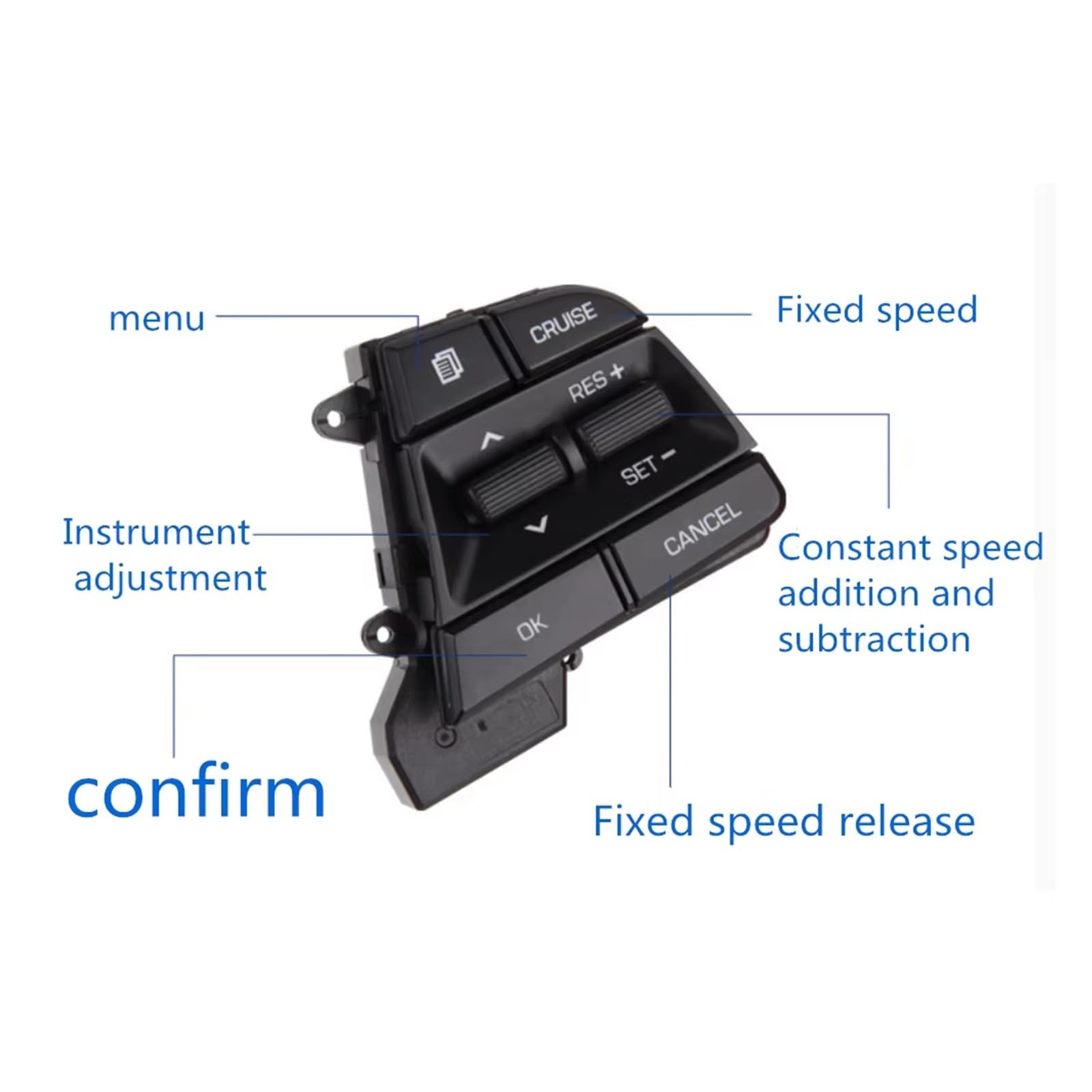 BotónControl Multifunción Volante Para Hyundai Para Móvil Para Collar Para Solaris 1.6L Botones De Control Crucero Interruptor Botón Volante Remoto