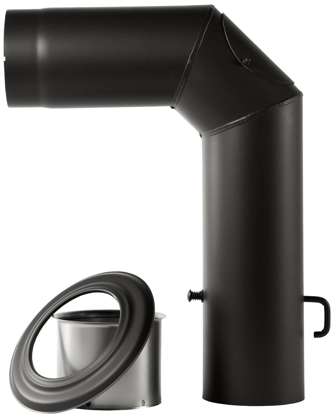 Bertrams 198110 Winkelbogenset 3-teilig, 2mm senotherm UHT-Hydro lackiert schwarz, durchmesser 120mm