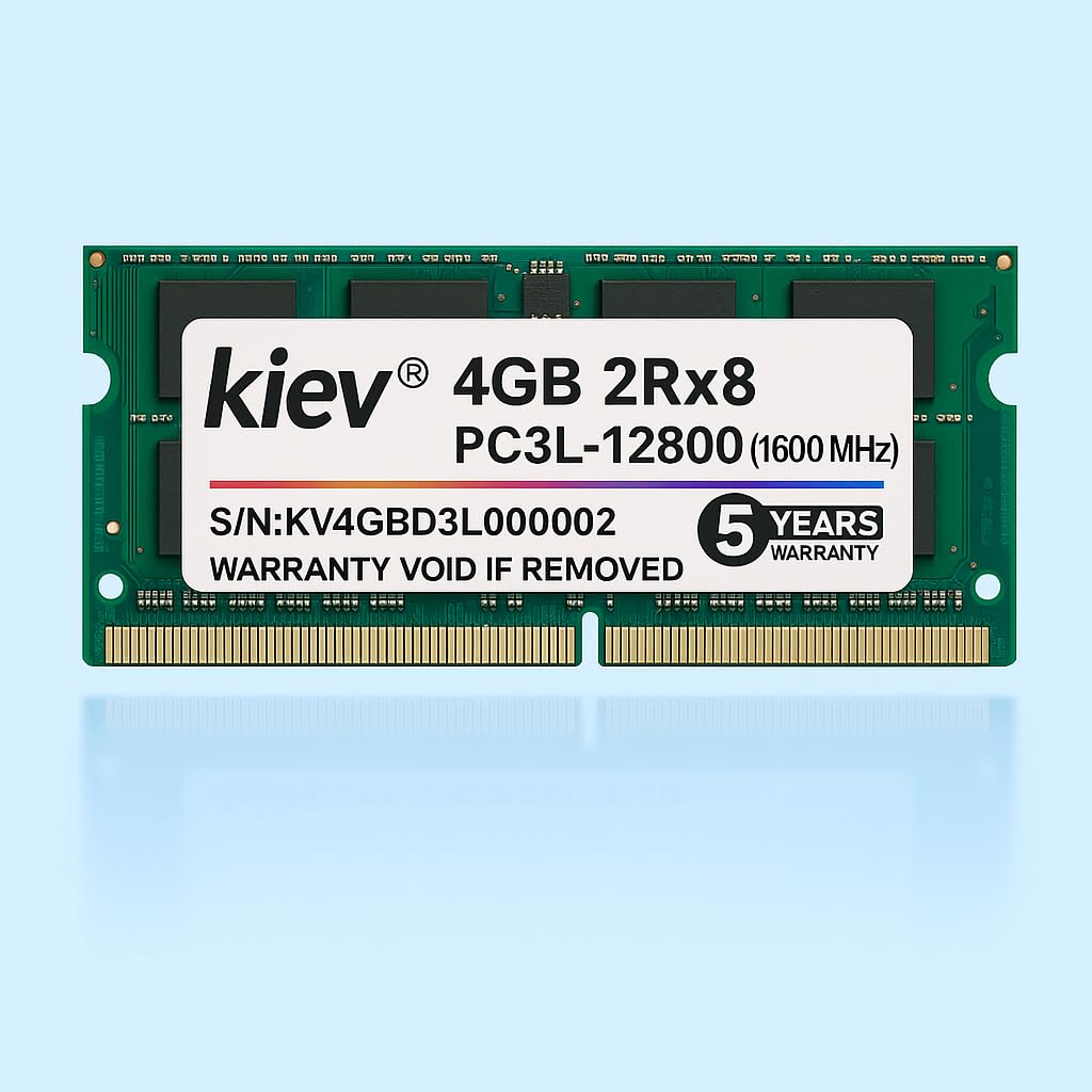 KIEV 4GB DDR3L 1600 Mhz| Laptop RAM for Standard & Gaming PC | 2Rx8 | 204 Pin | (5 Years Warranty)