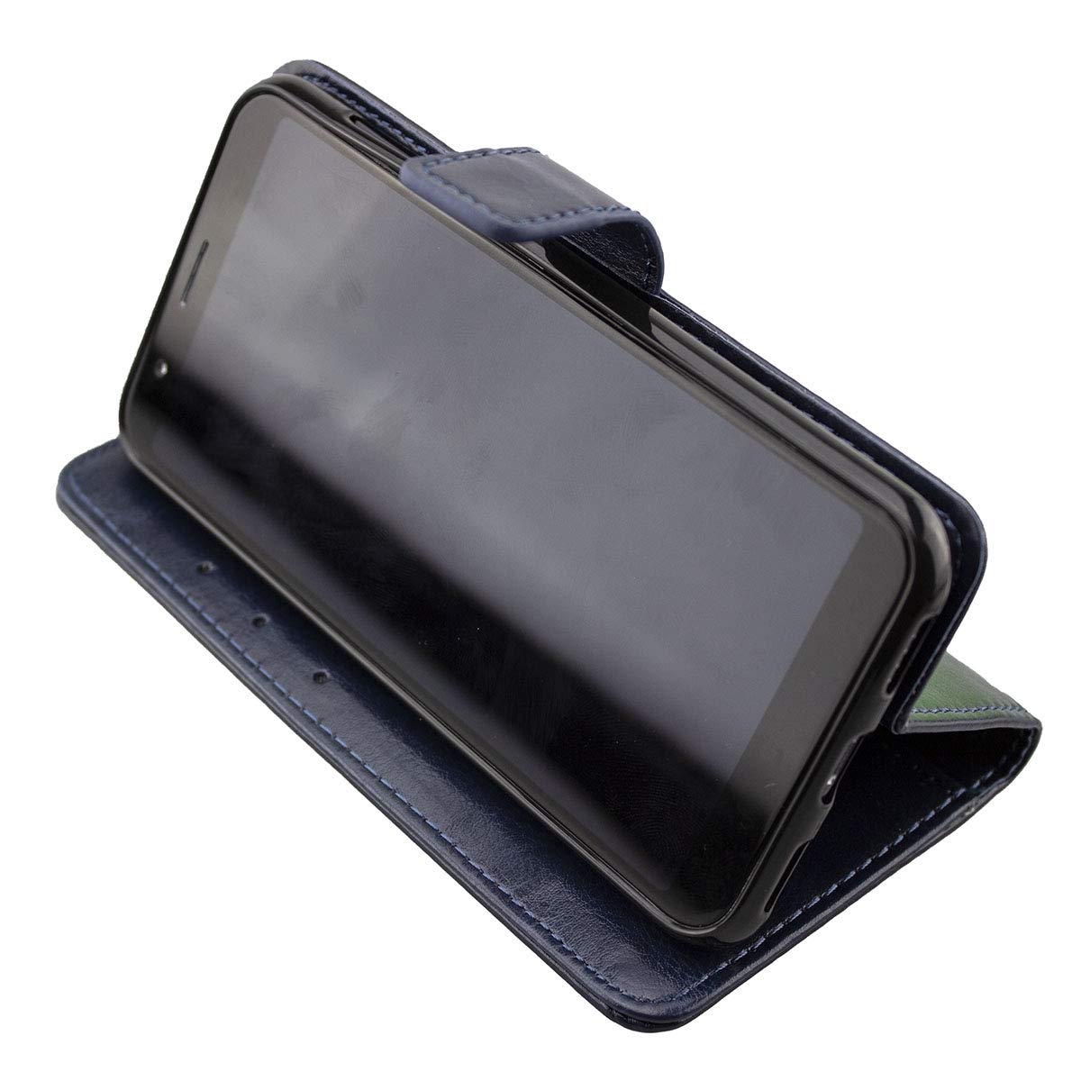 caseroxx Bookstyle-Case for Gigaset GS185, Cover, faux leather, blue, Card Slots & Magnetic Closure - Image 3