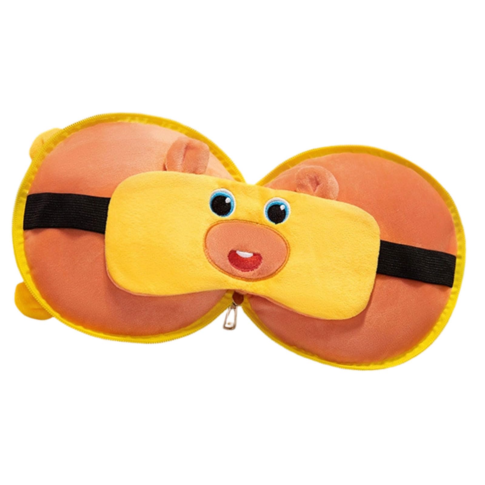 Kaeltsyn Ergonomic Pillow Combined with Eye Shade Travel Solution for Workers and Frequent Travellers Travel Pillow Eye Cover