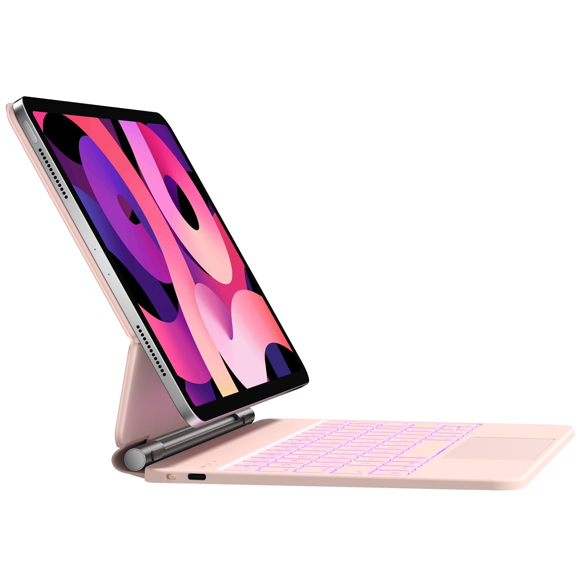 nimin Keyboard Case for iPad Air 5th/4th Gen and iPad Pro 11 inch 4th/3rd/2nd/1st Gen Case with Keyboard,Floating Magnetic Design,Magic-Stand,Built-in Trackpad,7-Color Backlit, Auto Sleep/Wake,Pink