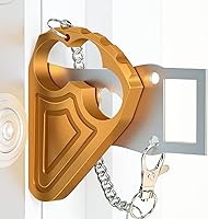 Vista 1 de Cerradura de puerta portátil para seguridad de puerta de hotel, cerraduras de puerta de hotel de metal para seguridad de viajeros, cierres y pernos