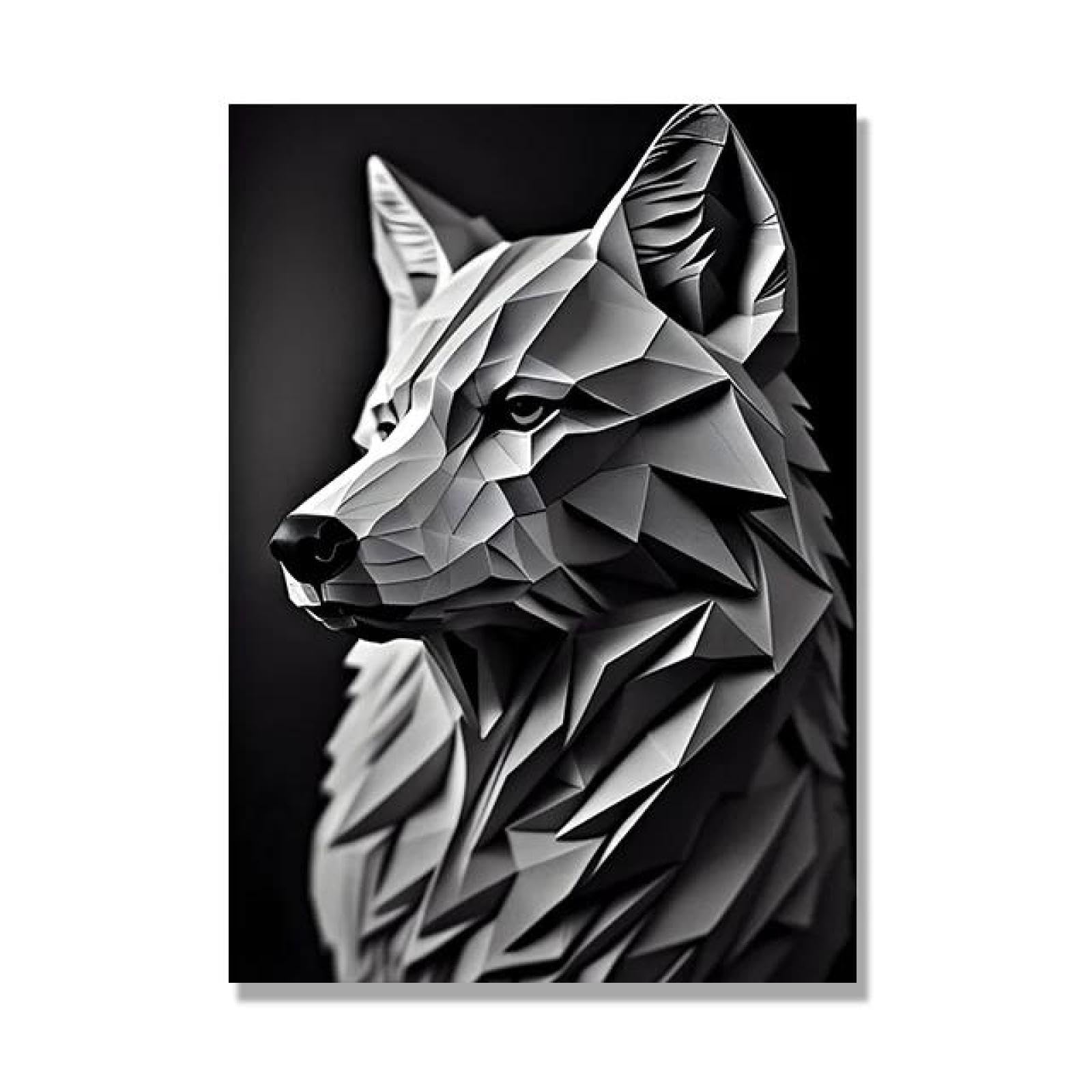 Yocheng Animal Origami Art Posters Abstract Canvas Painting Wall Print Picture Living Room Home Decor 21x30cm No Frame
