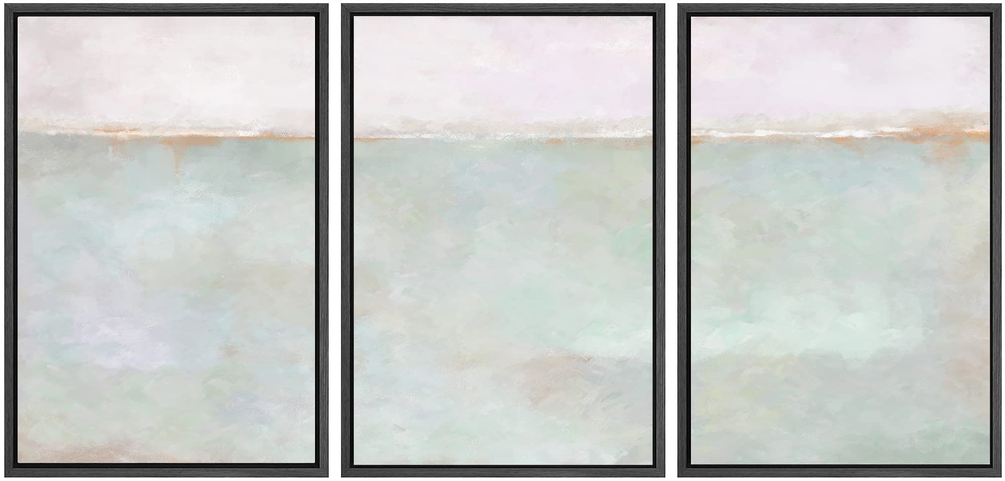 SIGNWIN Framed Canvas Print Wall Art Set Coastal Serenity Abstract Seaside Illustrations Modern Art Decorative Rustic Calm/Zen for Living Room, Bedroom, Office - 24"x36"x3 Natural — view 35