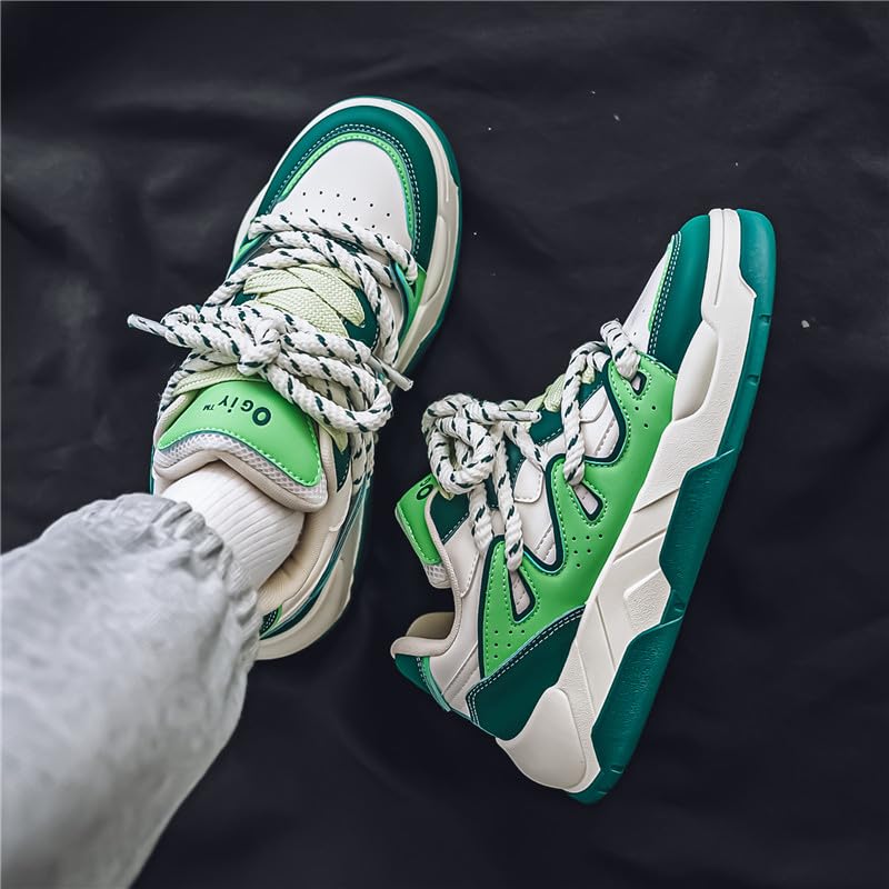 Men's Trendy Street Style Colour Block Skateboard Shoes, Breathable Comfy Non Slip Durable Platform Sneakers for Men's Outdoor Activities2