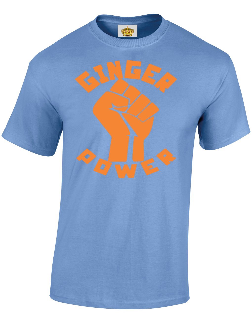 Crown Designs Ginger Power Novelty Gifts for Men & Teenagers T-Shirts Tops - Carolina Blue/Medium
