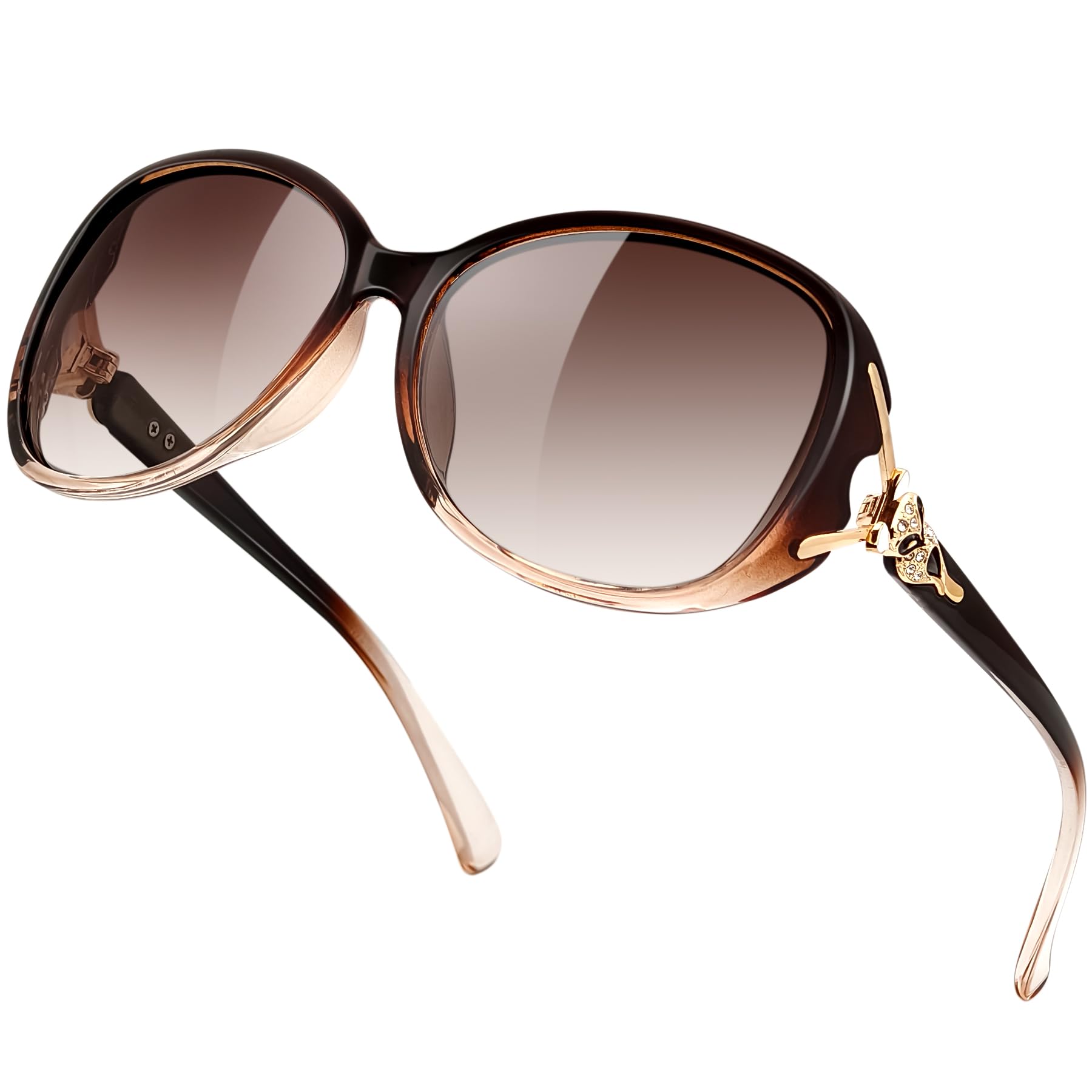 [MAIVARDAY] サングラス レディース uv400 偏光 紫外線対策小顔効果 遮光 楕円型 ファッション おしゃれ 大きめ 軽量 運転用