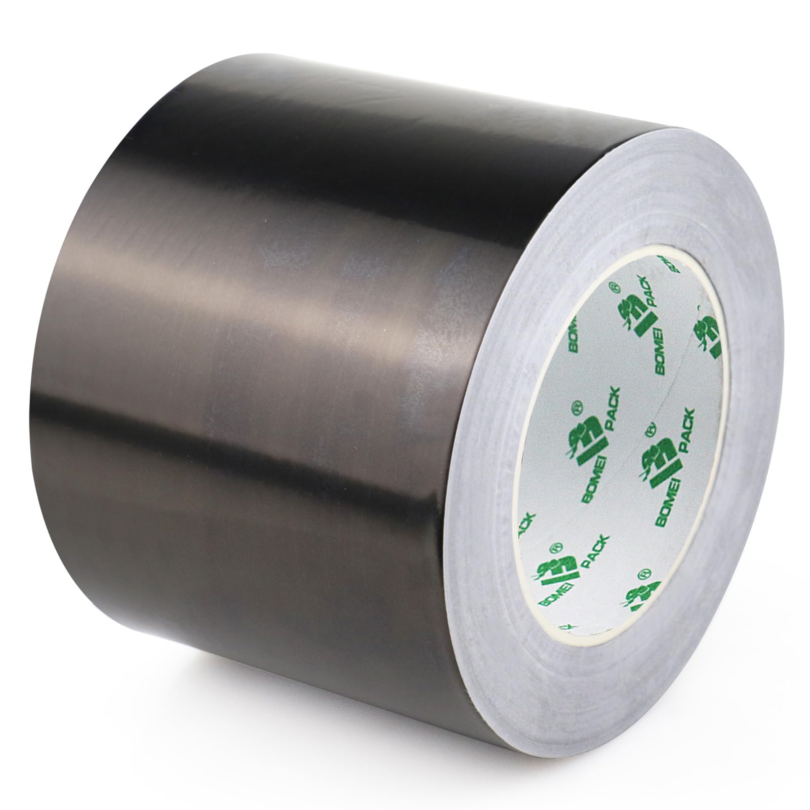 BOMEI PACK Large Ruban adhésif en aluminium 50 m ruban métallique très résistant, résistant à la chaleur, parfait pour l'étanchéité et le colmatage, réparation des métaux (Noir 100mm*50m)