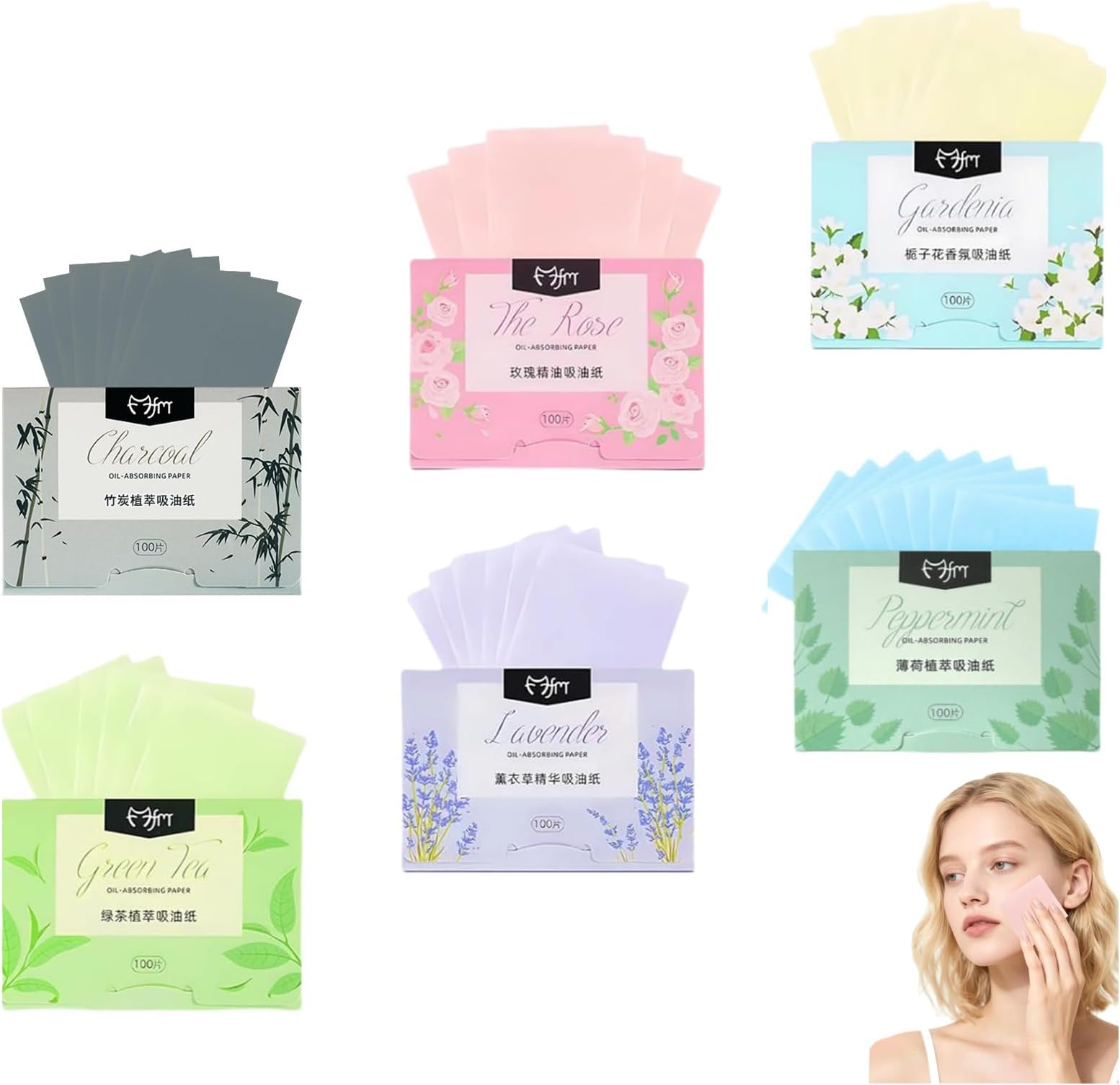 Oil Blotting Sheets for Face,600 PCS Premium Oil Blotting Sheets for Nose Makeup Blottings Paper for Oily Skin Control Facial Blottings Tissues for Makeup Setting and All-Day Freshness