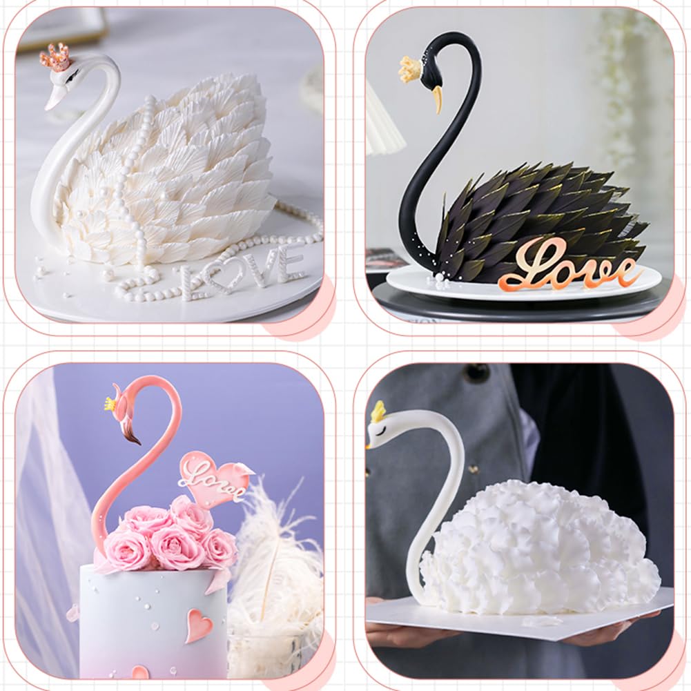 3D-Silikon-Fondant-Formen für selbstgemachte Flamingo-Hals, Schokolade, Süßigkeiten, Kuchendekoration, Dekoration (Schwan L)