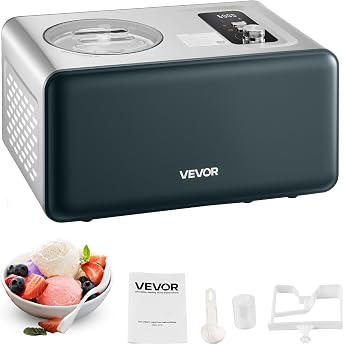 VEVOR Automatic Ice Cream Maker 1.5 L with Built-in Compressor 150 W No Pre-Freezing Ice Cream Maker with 3 Modes Electric Ice Cream Maker Sorbet Maker