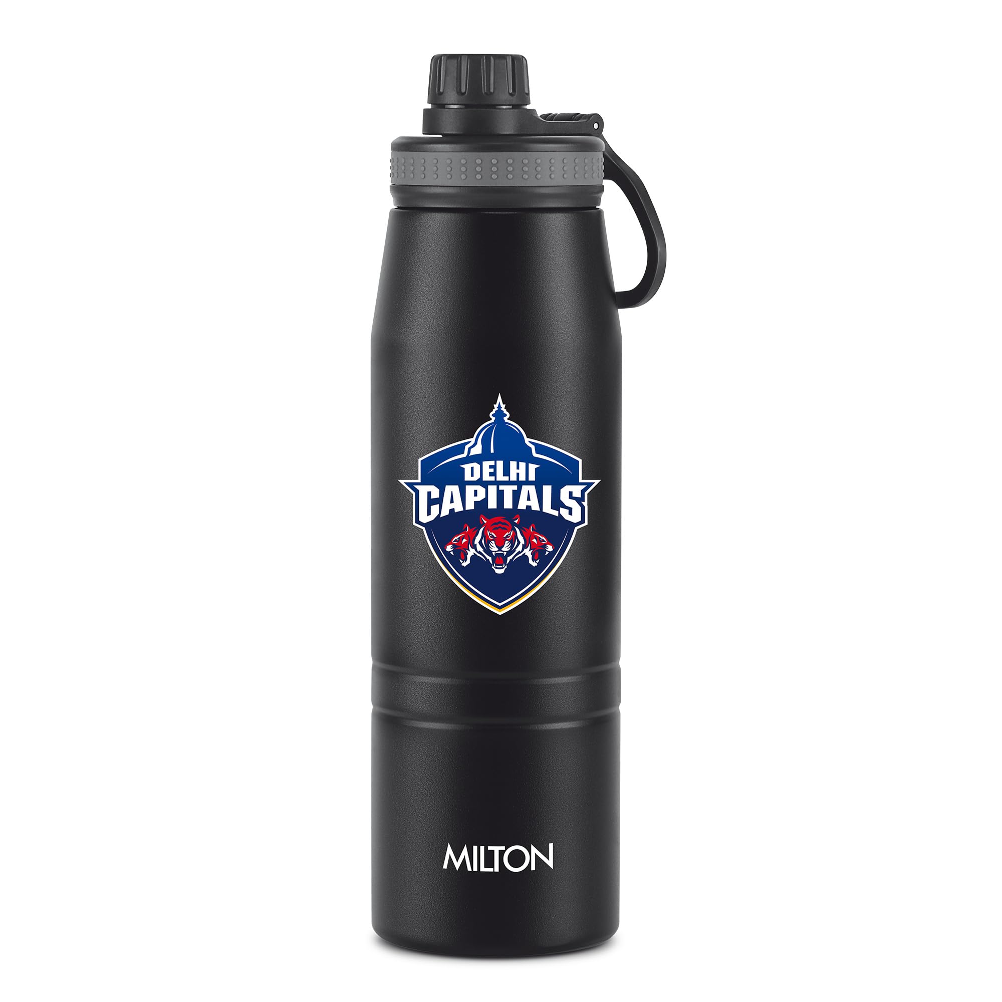 Milton Sports Sparkle 900 | DC Official Drinkware Partner I Limited Edition Delhi Capitals Water Bottle | Stainless Steel I 24 Hr Hot & Cold | Designed for Cricket Lovers | 920 ml I Black