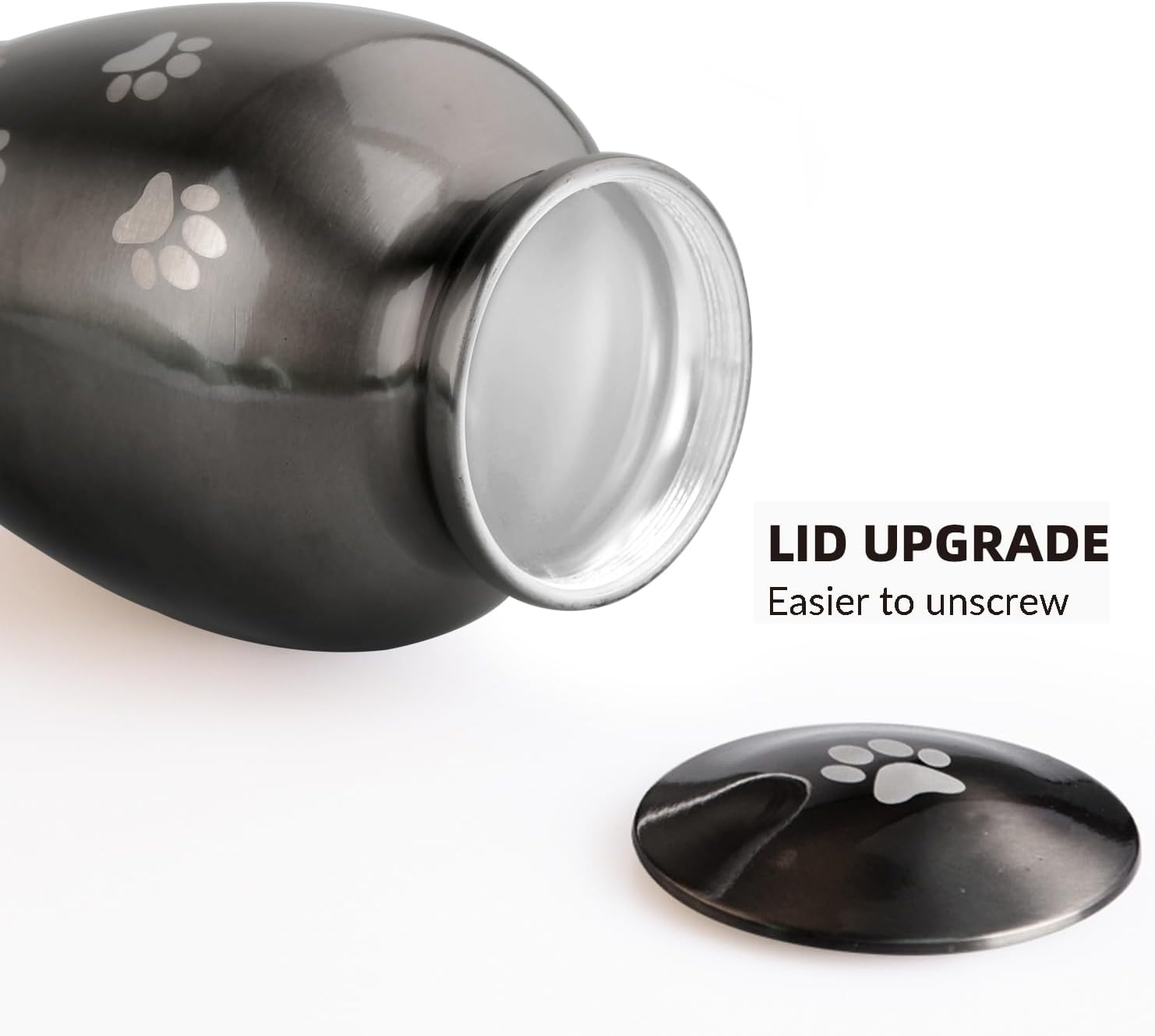 PCS Memorial Pet Cremation Urns for Dogs and Cats Ashes, Paws Engraved Pet Urn,Dog Keepsake Urns for Ashes-Small - Image 3