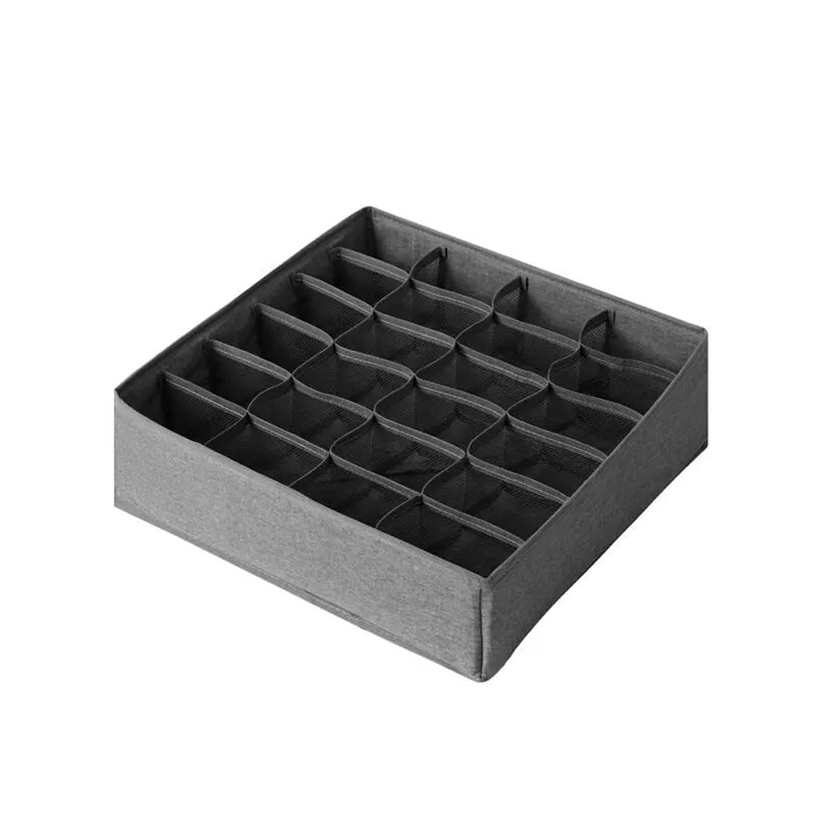 ATEUXOL Drawer Organizer for Clothes Underwear Storage Box Foldable Socks Organizer(1pcs 24 grid)