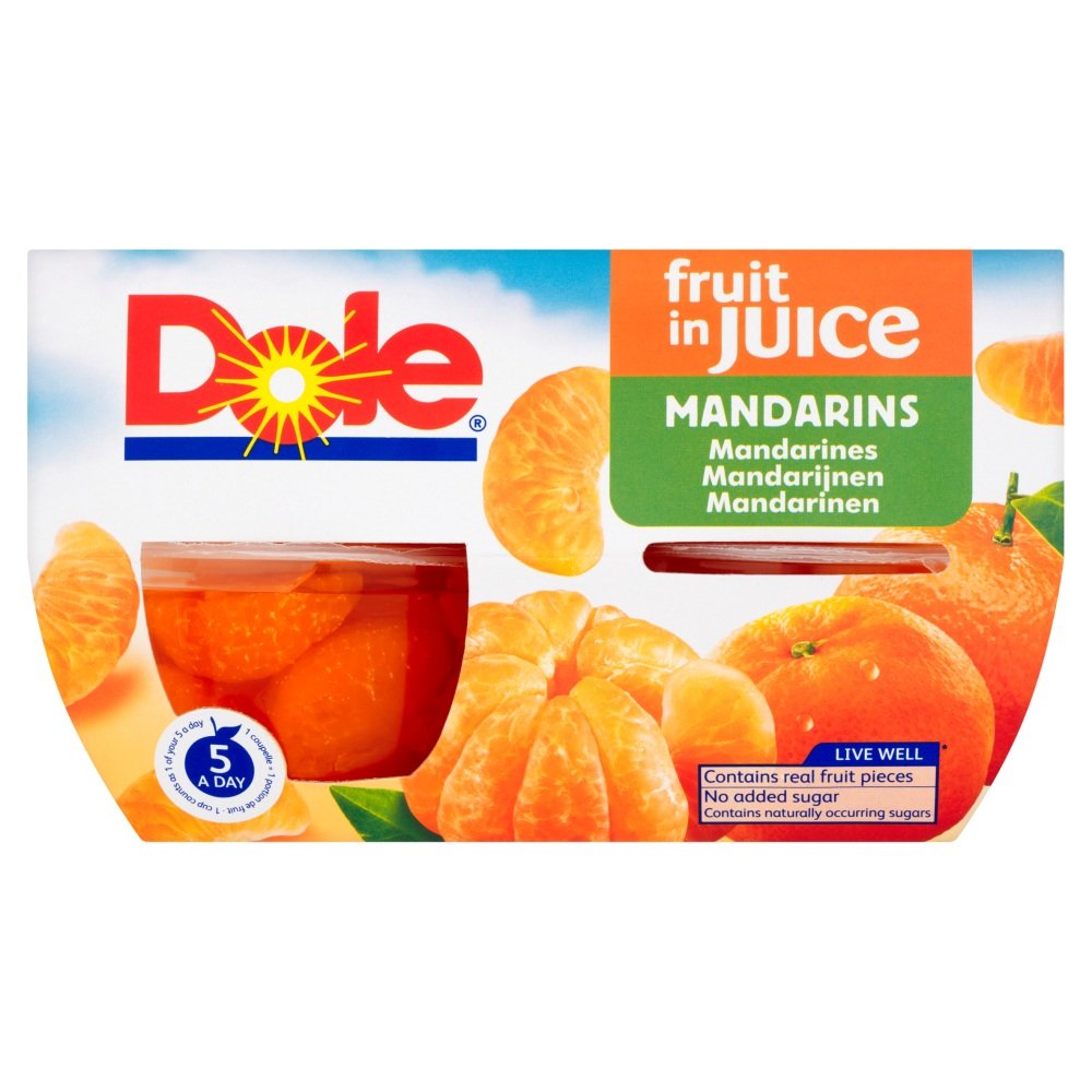 Dole Fruit in Juice Mandarins, 4 x 113g