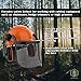 GardenPal Industrial Forestry Safety Helmet and Hearing Protection System, with Mesh Face Protection, Safety Helmet with Ear Muffs, Chainsaw Helmet, Chainsaw Face Shield, (Orange)