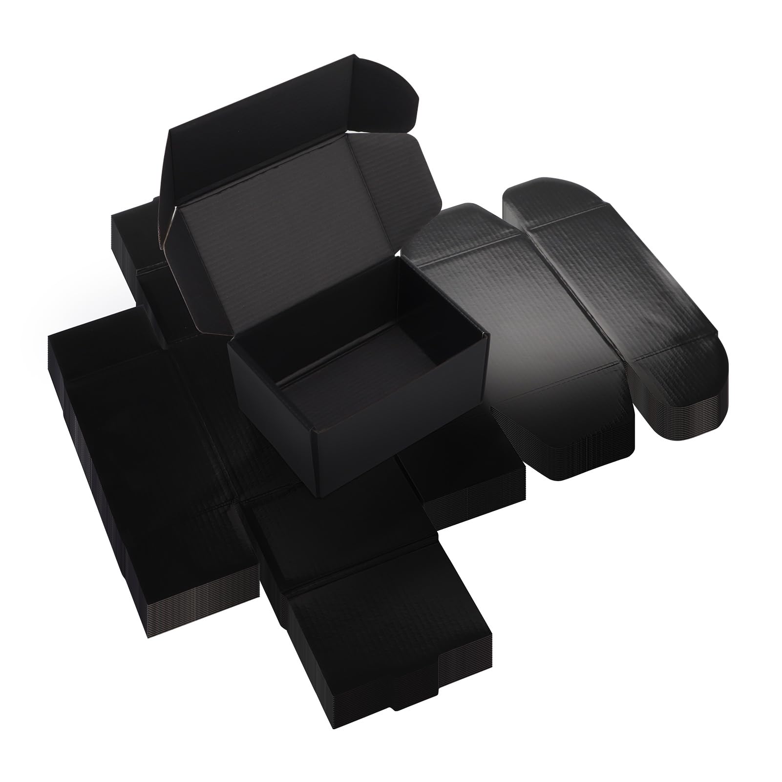 Rempry Kartony wysyłkowe dla małych firm, 15,2 x 10,2 x 7,6 cm, czarne, 20 sztuk, małe kartony, tektura falista, prezenty do pakowania, wysyłki