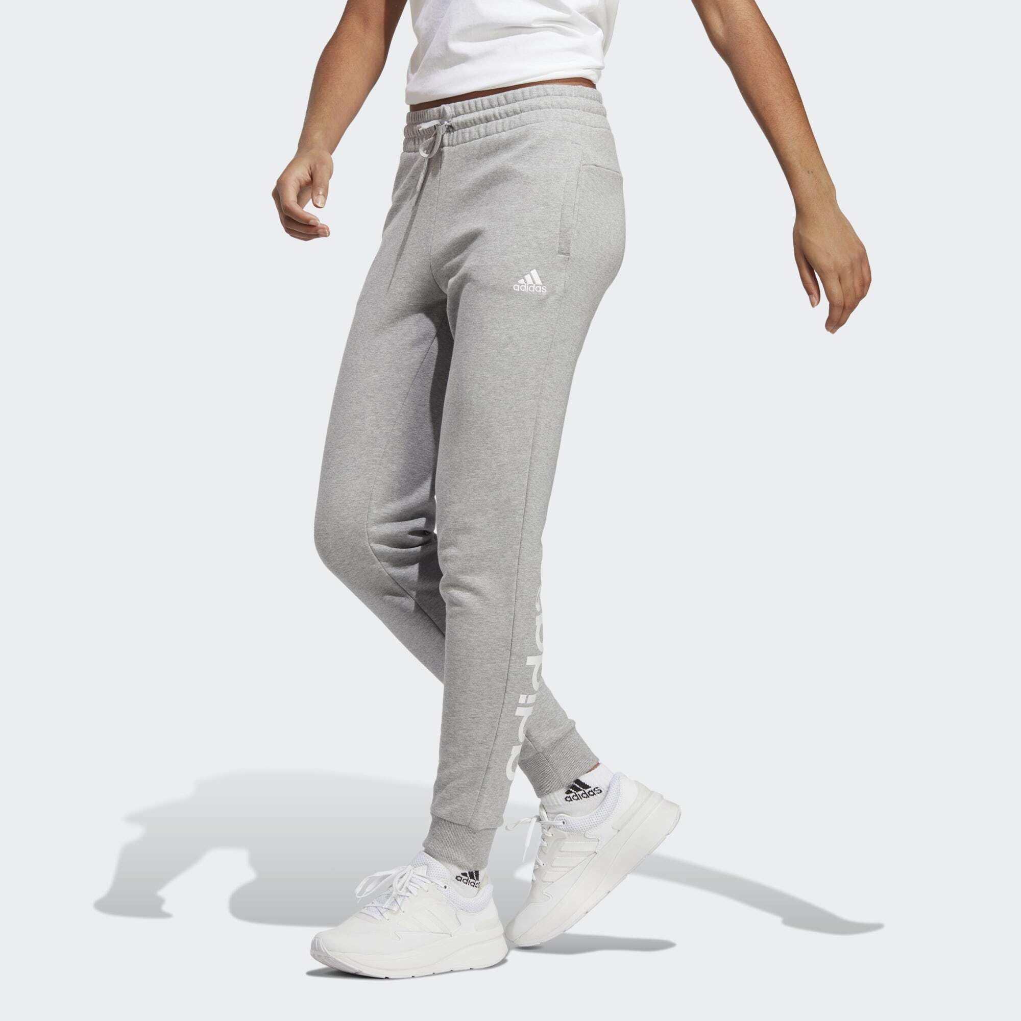 adidas Essentials Linear French Terry Cuffed Pants - Spodnie Kobiety
