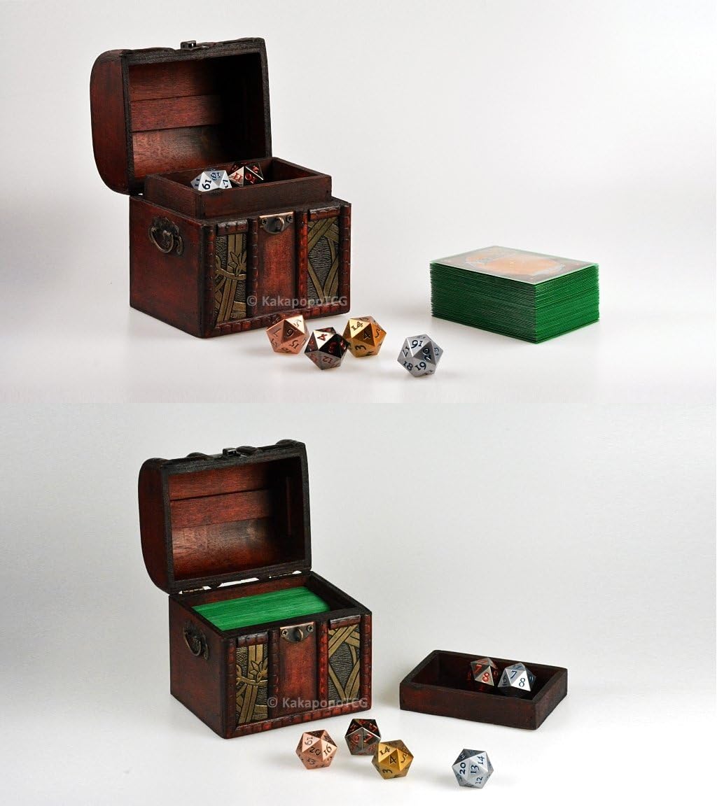 Amazon.com: KakapopoTCG Elven Chest (Ancient Egypt) Wood Deck Box for  Storage of Trading Card Games TCG MTG Magic FaB YGO EDH Commander FaB PTCG  Dice and Counters : Toys & Games