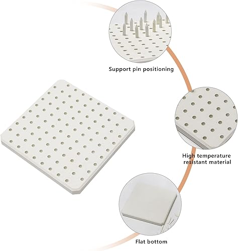 Miniatura 3 de Almohadilla refractaria de cerámica, 96 puntos, barra de agujero, horno de cerámica, almohadilla de soporte refractario de cerámica de alta