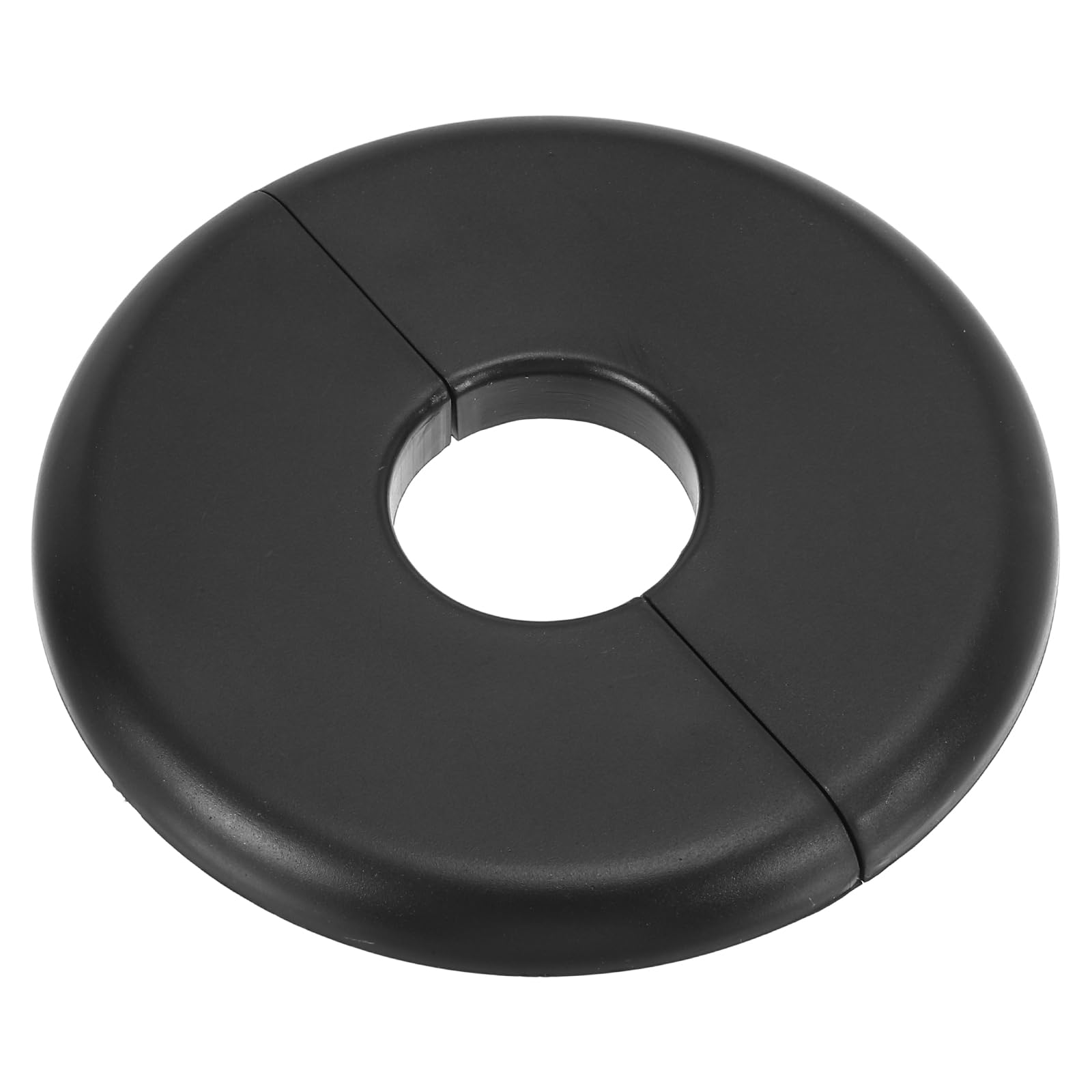 sourcing map Wall Split Flange, ABS Self-Adhesive Escutcheon Plate for 23.5mm/0.9" Diameter, Water Pipe Cover for Kitchen Toilet Faucet Decoration, Black