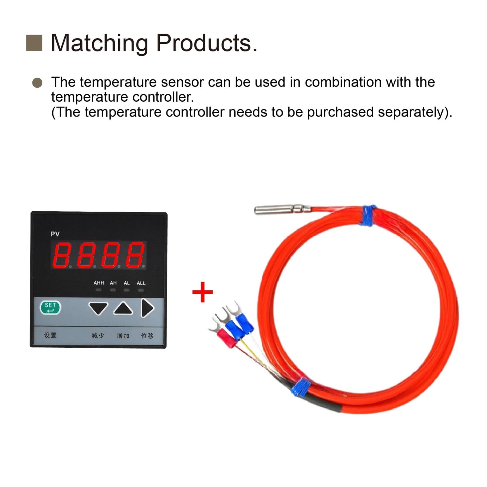 Sonda de cable del sensor de temperatura PT100, sensor de calor industrial a prueba de aceite de acero inoxidable(3.0m)